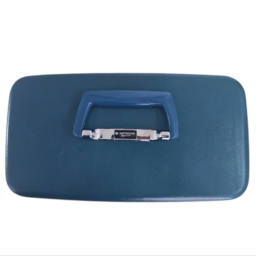 Vintage Samsonite Sentry Hard Case Train Case Blue Makeup Travel Storage